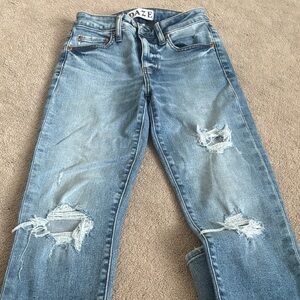 Daze Women's Light Blue Straight Leg Jeans